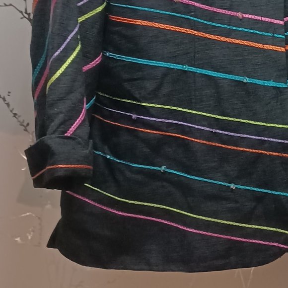 Jacket Christopher & Banks xl black with colors - Picture 6 of 6